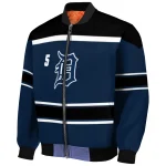 custom detroit tigers stripe statement navy black bomber jacket best selling