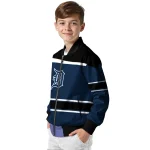 custom detroit tigers stripe statement navy black bomber jacket best selling