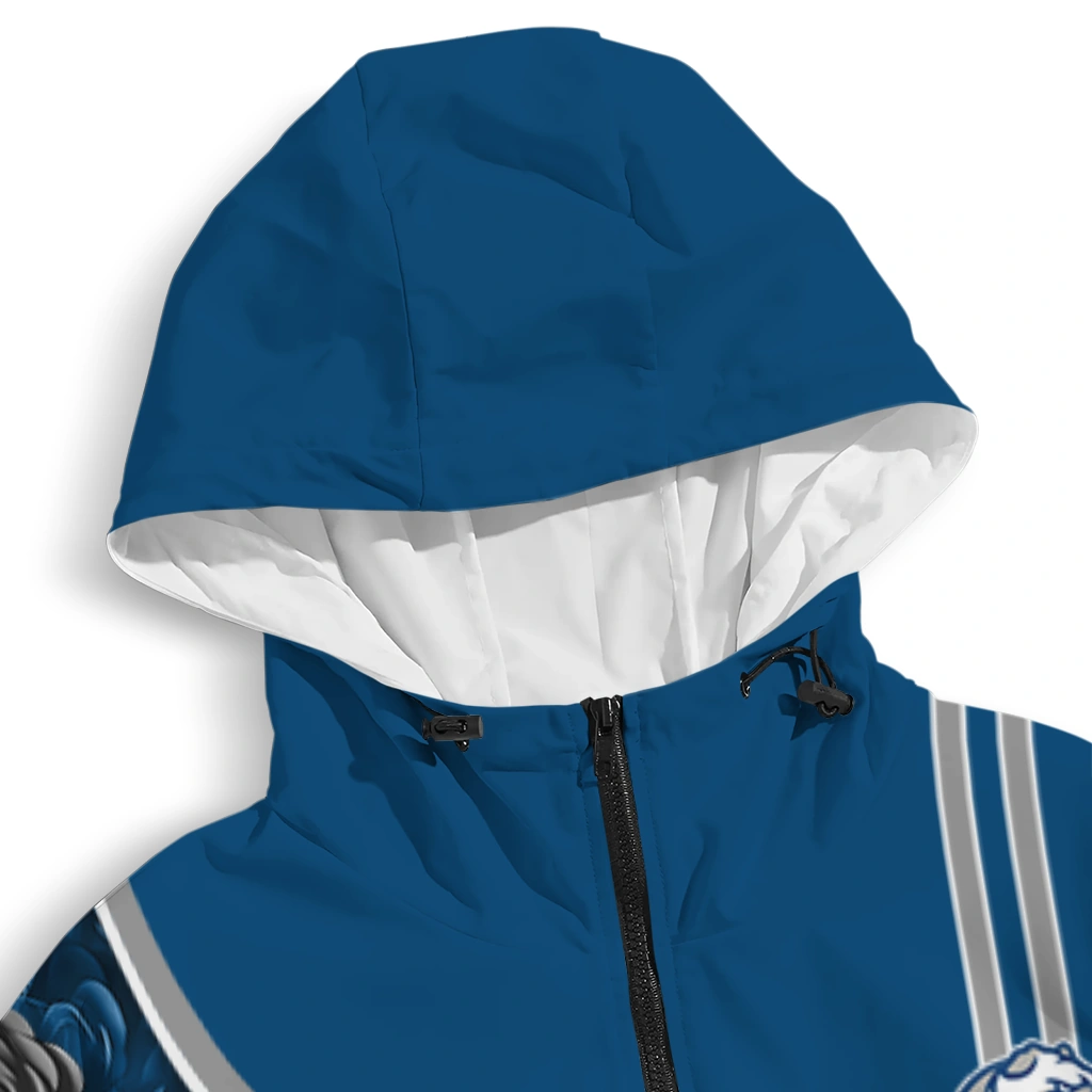 custom drake bulldogs football micky mouse blue windbreaker jacket premium grade custom drake bulldogs football micky mouse blue windbreaker jacket premium grade