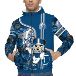 custom drake bulldogs football micky mouse blue windbreaker jacket best selling