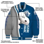 custom drake bulldogs snoopy head blue varsity jacket best selling