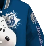 custom drake bulldogs snoopy head blue varsity jacket best selling