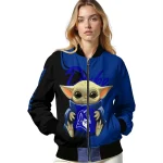 custom duke blue devils adorable yoda blue black bomber jacket best selling