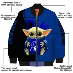 custom duke blue devils adorable yoda blue black bomber jacket best selling