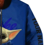custom duke blue devils adorable yoda blue black bomber jacket best selling