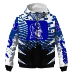 custom duke blue devils brick motion blue black windbreaker jacket best selling