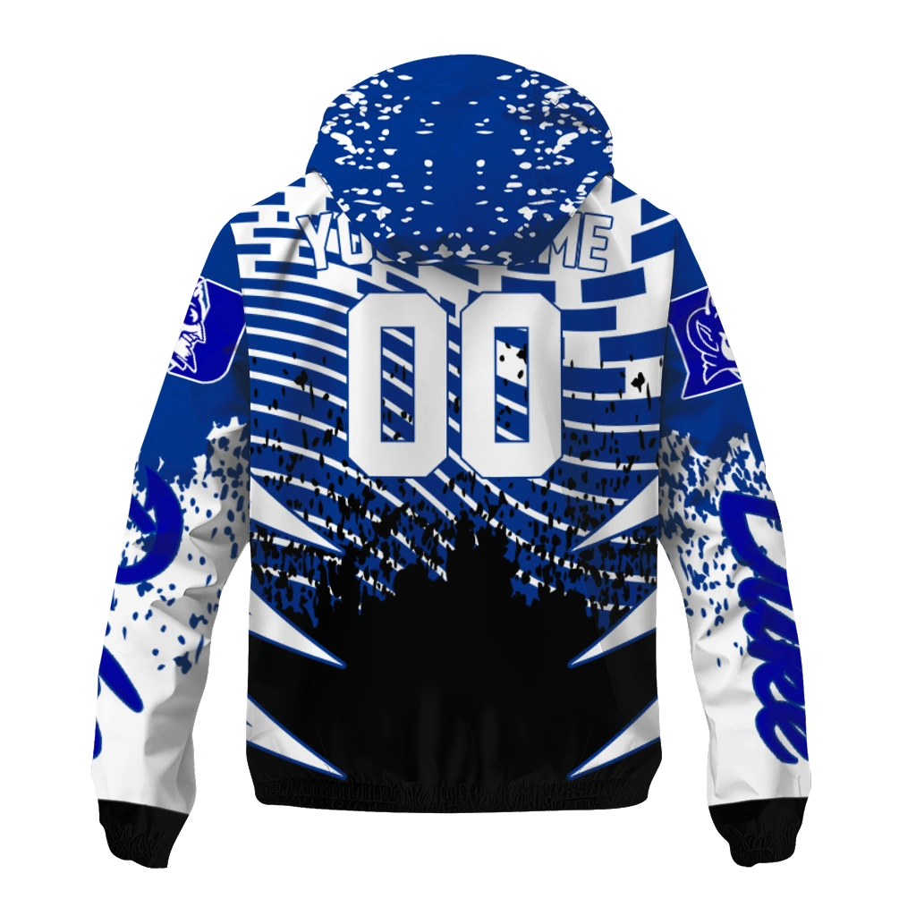 custom duke blue devils brick motion blue black windbreaker jacket fashion forward custom duke blue devils brick motion blue black windbreaker jacket fashion forward