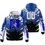 custom duke blue devils brick motion blue black windbreaker jacket best selling