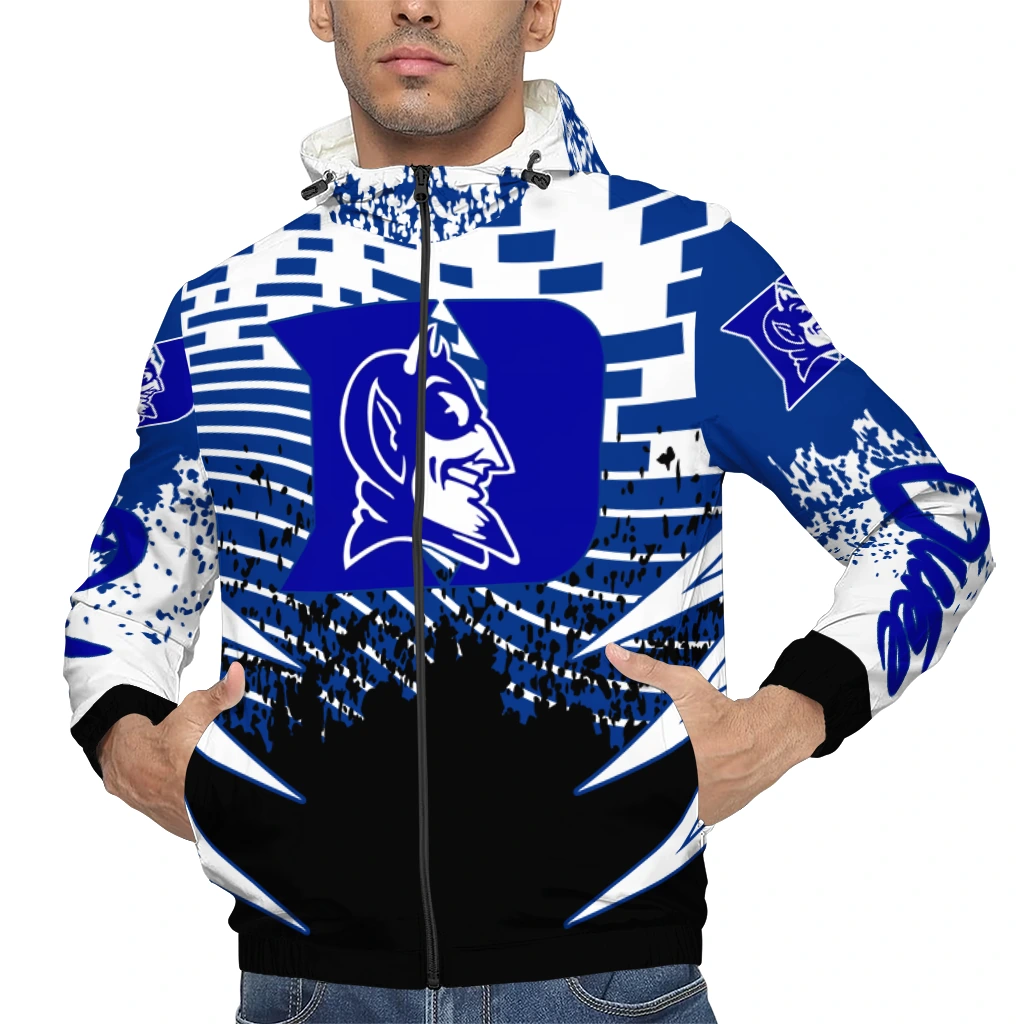 custom duke blue devils brick motion blue black windbreaker jacket top rated custom duke blue devils brick motion blue black windbreaker jacket top rated