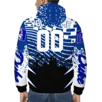 custom duke blue devils brick motion blue black windbreaker jacket best selling