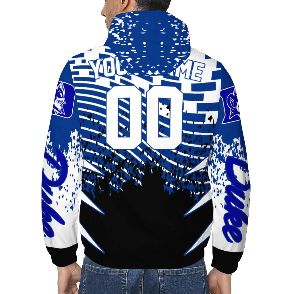 custom duke blue devils brick motion blue black windbreaker jacket trendy custom duke blue devils brick motion blue black windbreaker jacket trendy