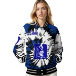 custom duke blue devils burst splatter blue varsity jacket best selling