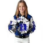 custom duke blue devils burst splatter blue varsity jacket best selling