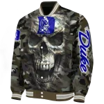 custom duke blue devils camouflage skull camouflage varsity jacket best selling