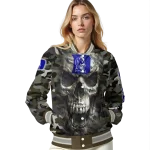 custom duke blue devils camouflage skull camouflage varsity jacket best selling