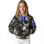 custom duke blue devils camouflage skull camouflage varsity jacket best selling