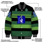 custom duke blue devils clover green lines green black varsity jacket best selling