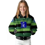 custom duke blue devils clover green lines green black varsity jacket best selling
