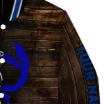 custom duke blue devils flag wood brown varsity jacket best selling