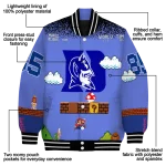 custom duke blue devils mario blocks blue black varsity jacket best selling