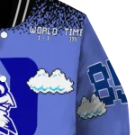 custom duke blue devils mario blocks blue black varsity jacket best selling