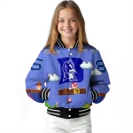 custom duke blue devils mario blocks blue black varsity jacket best selling