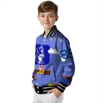 custom duke blue devils mario blocks blue black varsity jacket best selling