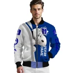 custom duke blue devils snoopy head blue bomber jacket best selling