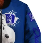 custom duke blue devils snoopy head blue bomber jacket best selling