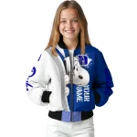 custom duke blue devils snoopy head blue bomber jacket best selling