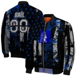 custom duke blue devils star stripes blue black bomber jacket best selling