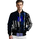 custom duke blue devils star stripes blue black bomber jacket best selling