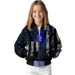 custom duke blue devils star stripes blue black bomber jacket best selling