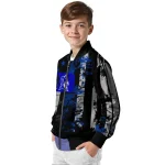 custom duke blue devils star stripes blue black bomber jacket best selling