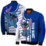 custom duke blue devils stitch laughing blue bomber jacket best selling