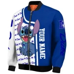 custom duke blue devils stitch laughing blue bomber jacket best selling