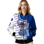 custom duke blue devils stitch laughing blue bomber jacket best selling