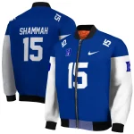 custom duke blue devils team patch blue bomber jacket best selling