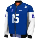 custom duke blue devils team patch blue bomber jacket best selling
