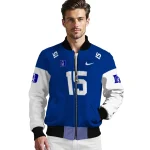 custom duke blue devils team patch blue bomber jacket best selling