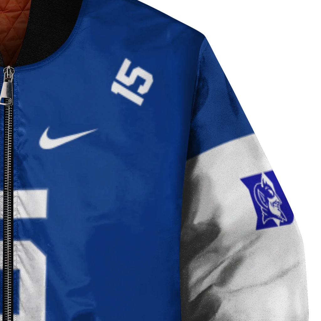 custom duke blue devils team patch blue bomber jacket premium grade custom duke blue devils team patch blue bomber jacket premium grade