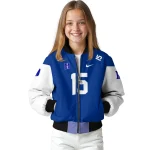 custom duke blue devils team patch blue bomber jacket best selling