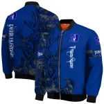 custom duke blue devils tribal deer art blue bomber jacket best selling