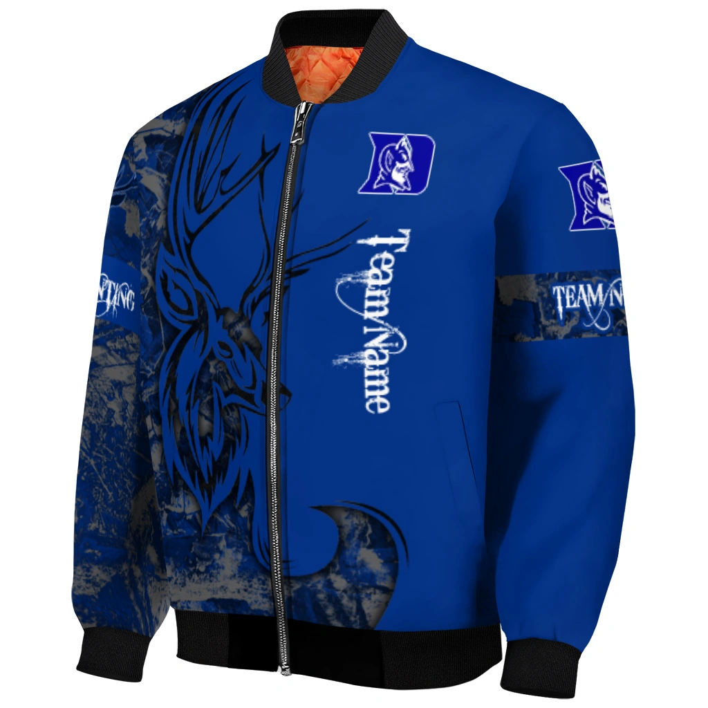 custom duke blue devils tribal deer art blue bomber jacket fashion forward custom duke blue devils tribal deer art blue bomber jacket fashion forward