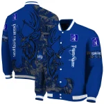 custom duke blue devils tribal deer art blue varsity jacket best selling
