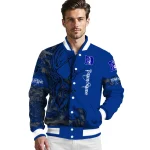 custom duke blue devils tribal deer art blue varsity jacket best selling
