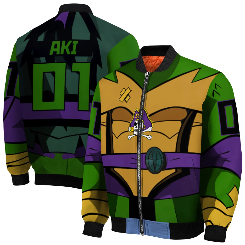 custom east carolina pirates turtle armor bomber jacket best selling custom east carolina pirates turtle armor bomber jacket best selling
