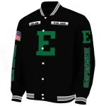 custom eastern michigan eagles american flag skull black varsity jacket best selling