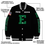 custom eastern michigan eagles american flag skull black varsity jacket best selling
