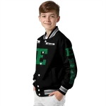 custom eastern michigan eagles american flag skull black varsity jacket best selling